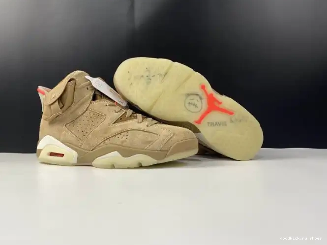 Cheap Travis Scott Khaki Retro Air British 6 Jordan DH0690-200 0508
